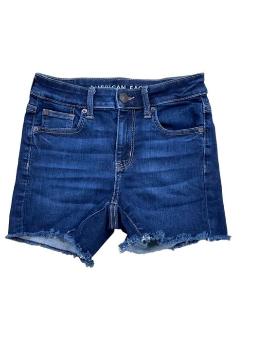 American Eagle Outfitters Pants - American Eagle Outfitters Hi-Rise Shortie Raw Hem 5 pocket Jean Shorts size 0
